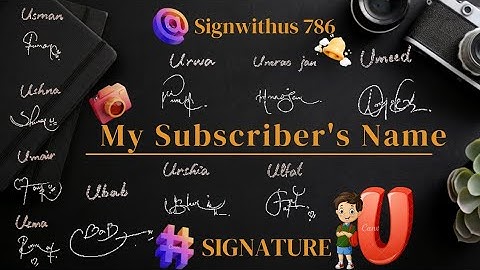 How to Draw Signature Like a Billionaire ?  For Alphabet "U"