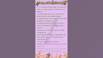 Working with a Difficult Manager|| English Speaking Practice   || Little Bee English