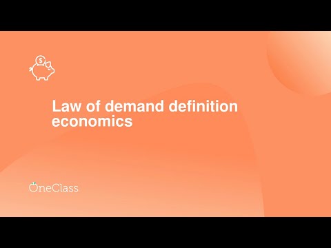 Law of demand definition economics