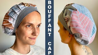 How to sew Bouffant Scrub Cap / DIY Scrub Cap Women EASY beginners sewing tutorial