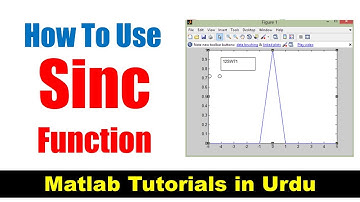 How to use Sinc function in MATLAB