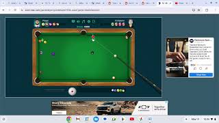 Playing MSN Games: 8 Ball Champion (HARD DIFFICULTY)