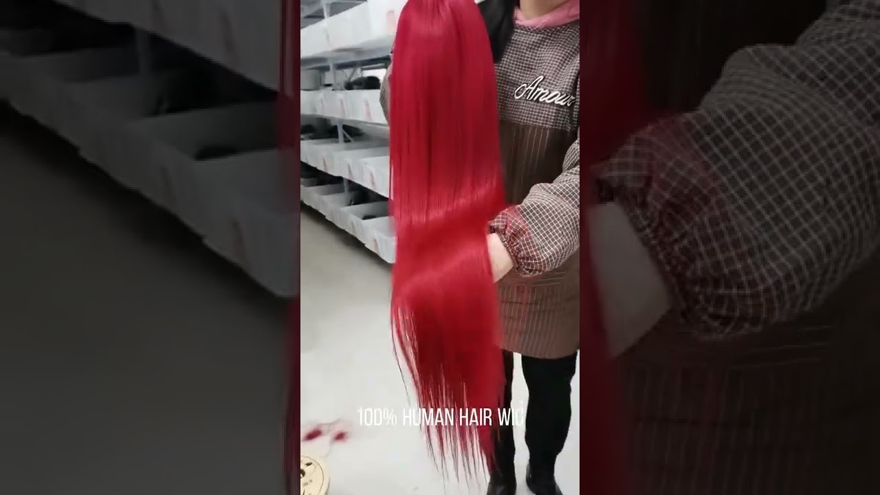 100% human virgin hair lace wigs vendors wholesale red lace front Brazilian wigs pre plucked