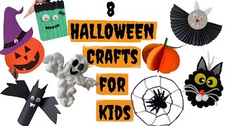 8 FUN HALLOWEEN CRAFTS FOR KIDS | DIY HALLOWEEN DECORATION IDEAS AT HOME