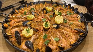 Authentic Spanish Seafood Paella Recipe | Helina Sanchez