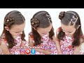 Penteado Infantil Tiara com Flor | Easy Braided Headband Flower | Hairstyle for Girls