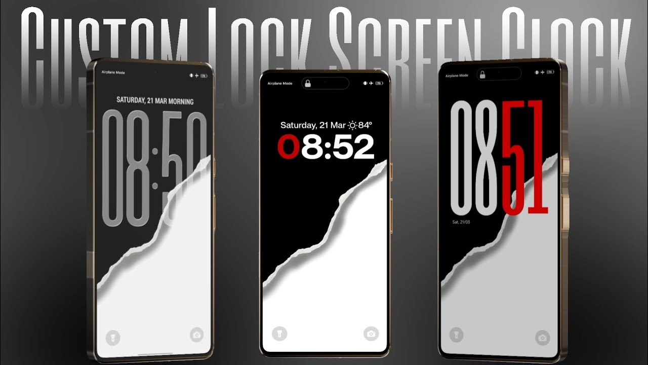Lock Screen Android Dynamic Clock Custom Clock Lock Screen for any android phone!!! - YouTube