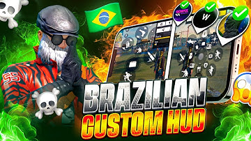 Best 3 & 4 Finger Fastest Brazilian 🇧🇷 Custom Hud Code ☠️ | Best 3 Finger Freestyle 🤯 Hud Code In FF