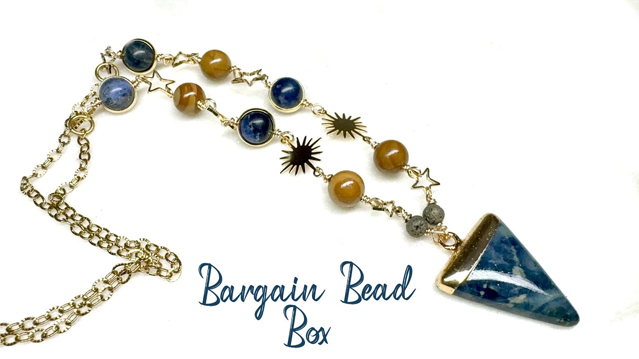 Bargain Bead Box January 2024 and Celestial Necklace DIY Tutorial! 🌙☀️