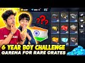 6 year old boy challenge garena gifting all newrare bundles in noob accountgarena free fire