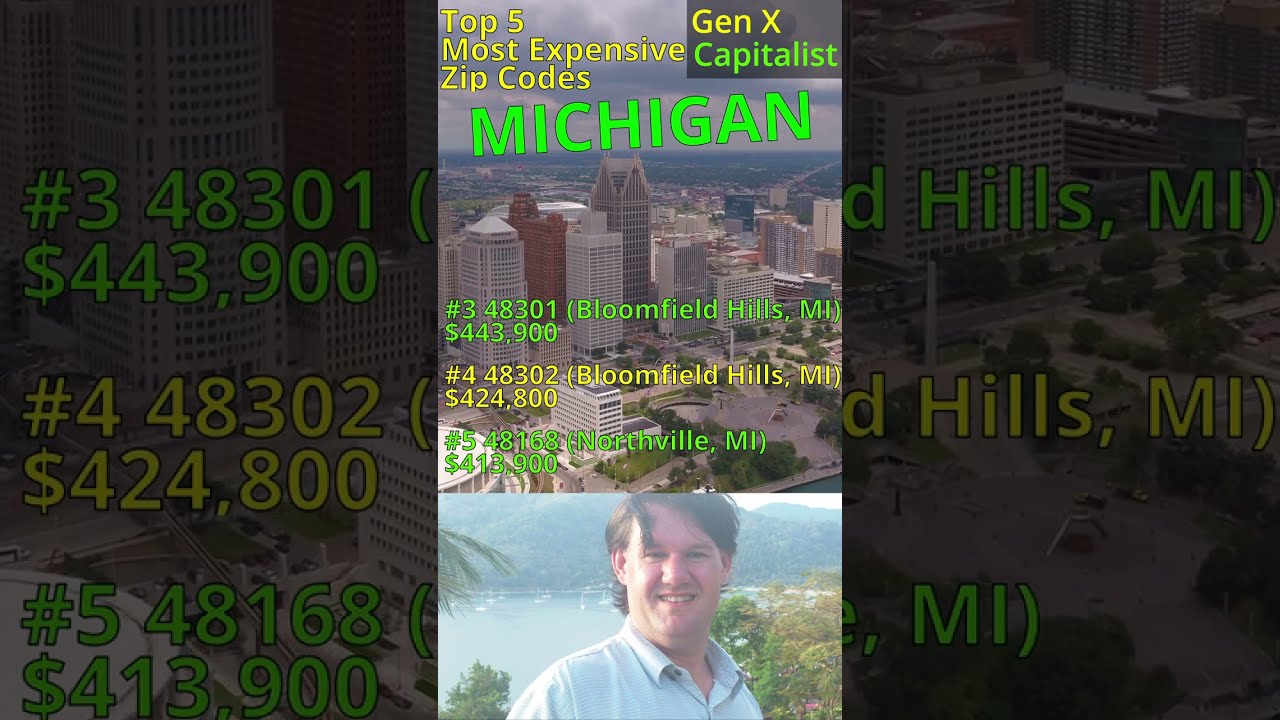 Top 5 Most Expensive MICHIGAN Home areas by zip code.