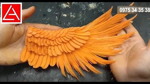 Nghệ thuật cắt tỉa rau củ quả, Tỉa cánh chim . Carving vegetables, bird wings
