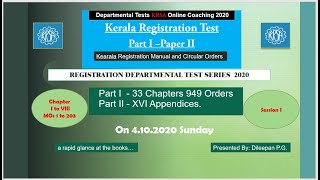 Manual Order Session 1 Dileepan P.G.KRSA Online Departmental Coaching Series 2020
