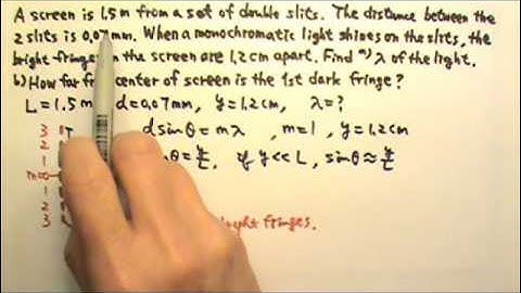 AP Physics 2: Light 3: Double-Slit Interference Problem