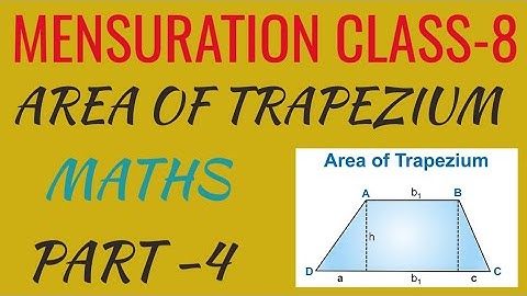 part 4 /Area of Trapezium/exercise 18A questions number 7&8/MENSURATION class 8 maths/exercise 18A
