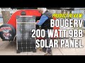 BougeRV 200 watt 9BB solar panel review - 9 bus bars is better #HamradioQA