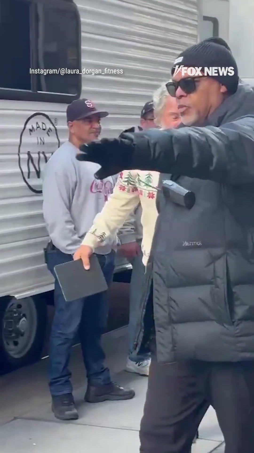 Arnold Schwarzenegger was spotted in NYC in character as Santa Claus for his newest role