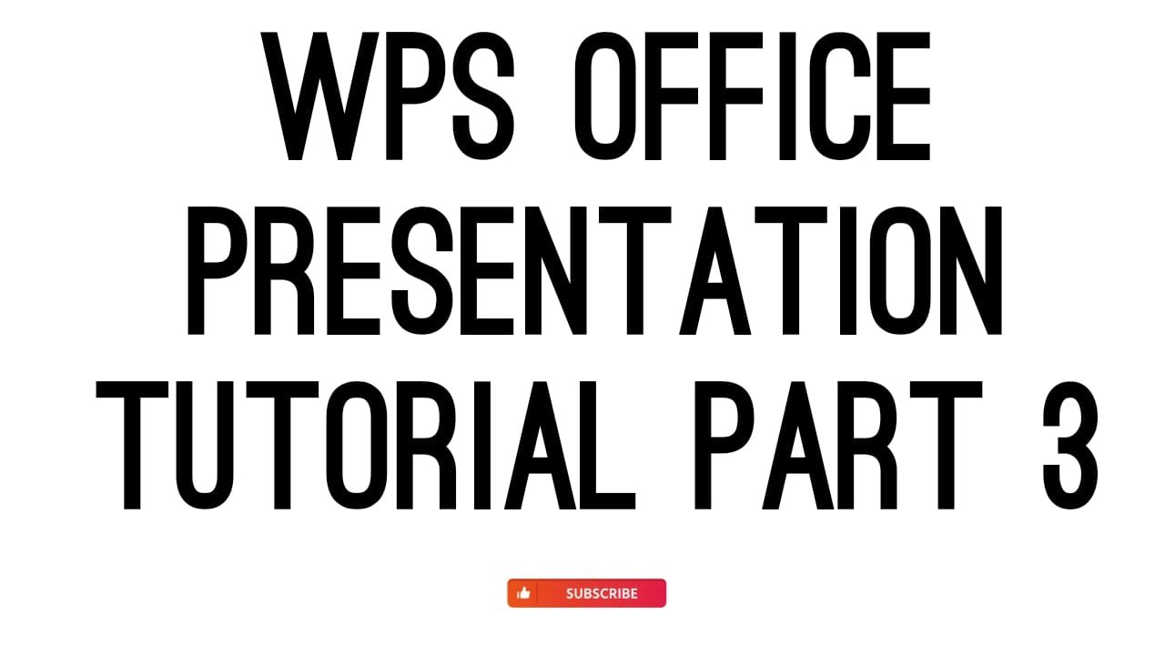 wps presentation youtube