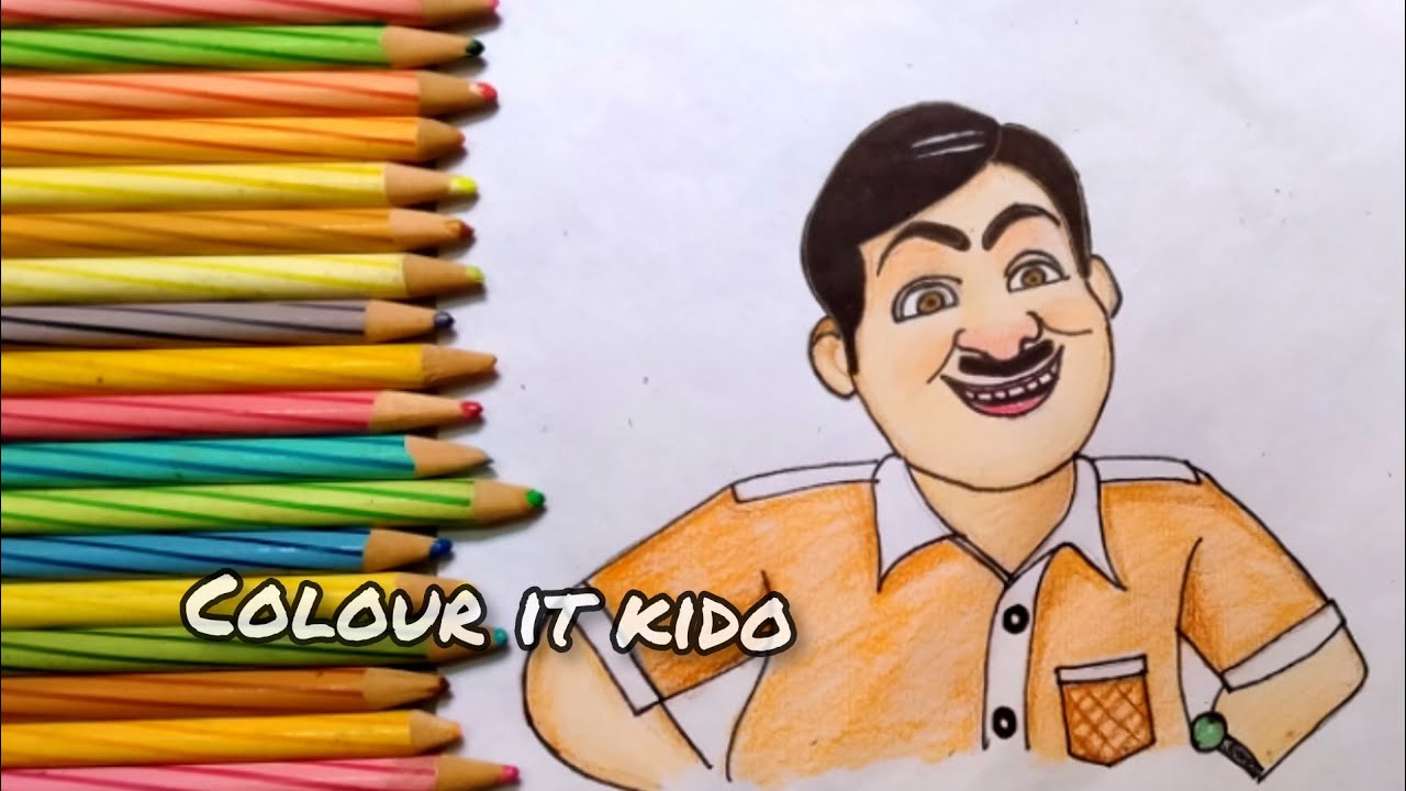 How to draw jethalal step by step | jethalal cartoon drawing from ...