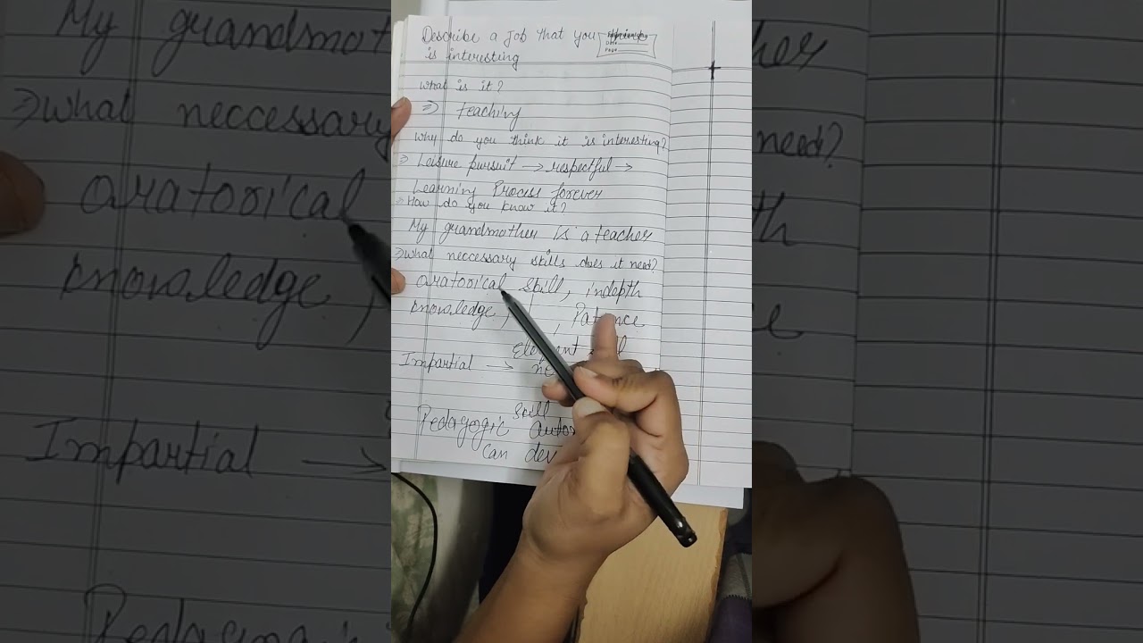 MAY TO AUGUST 2023 CUE CARD// IELTS// SPEAKING 🗣️ Describe a job you think more interesting