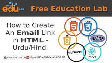 How to create an email link in html - Urdu/Hindi