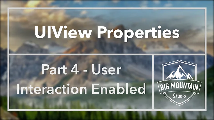 UIView Properties Part 4 - User Interaction Enabled and Event Queue (iOS, Xcode 8)