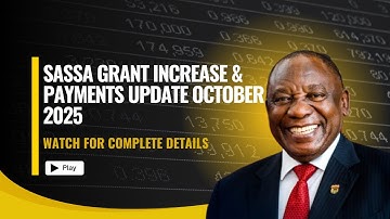 SASSA Grant Increase & Payment Dates October 2025 | Full Update & SRD R370 News