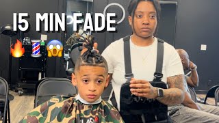 Step by step bald fade | how to fade in 15 minutes | female barber edition