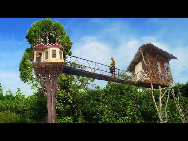 Build The Most Beautiful Tree house Villa Bath Pool and Kitchen House class=