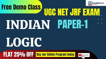INDIAN LOGIC | UGC NET JRF 2022 | PRAMANAS | UGC NET JRF Paper 1| Demo Class 9 | CombineCS