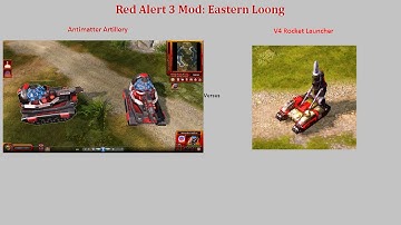 Red Alert 3 Mod-Eastern Loong: Antimatter Artillery vs V4 Rocket Launcher