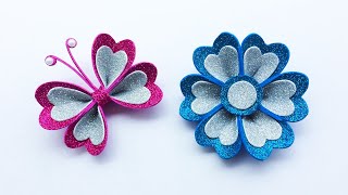 Easy Flower And Butterfly Making |Easy Crafts Ideas | Paper Crafts | DIY Project Ideas