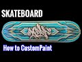 【カスタムペイント】爽やか系が好きな人【スケートボード】DIYアート キャンディーペイント　Lowrider custom paint suketeboad