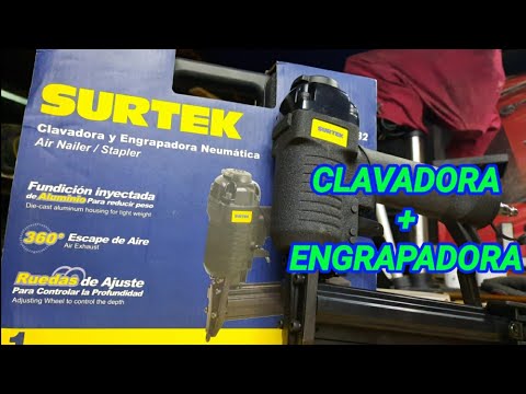 Pistola De Clavos Y Engrapadora Neumática Surtek