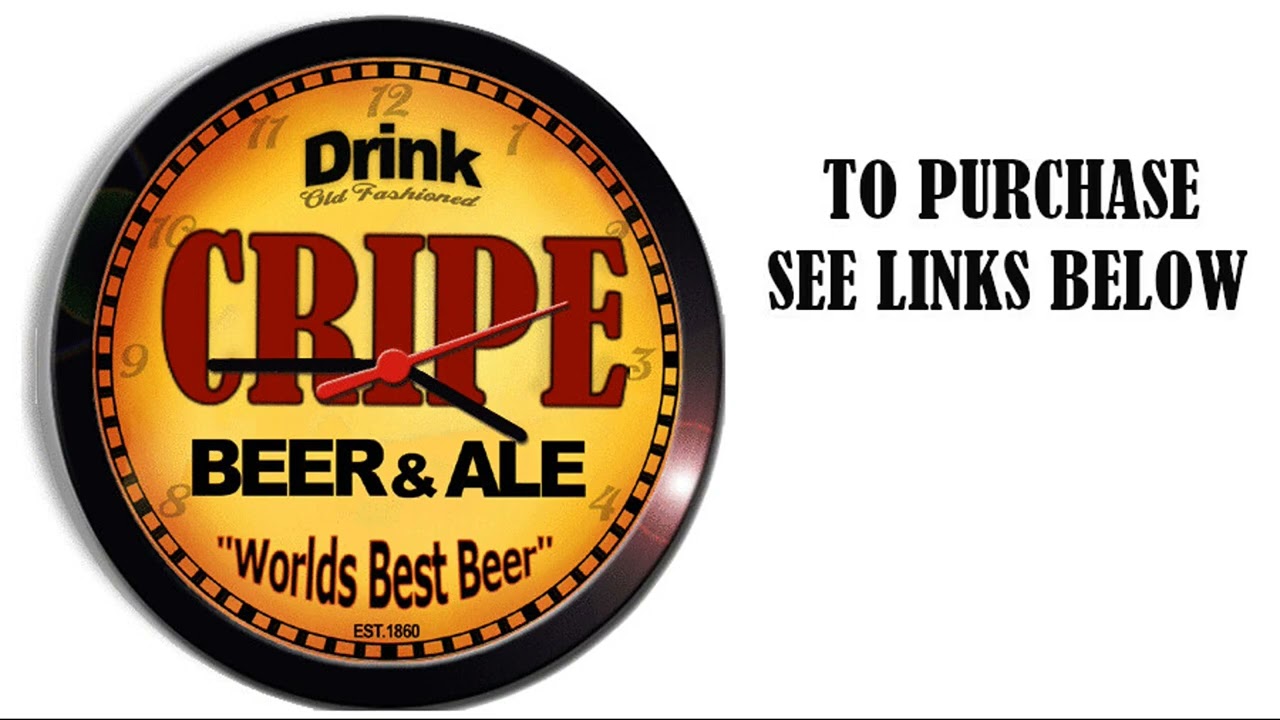 CRIPE BEER ALE WALL CLOCK