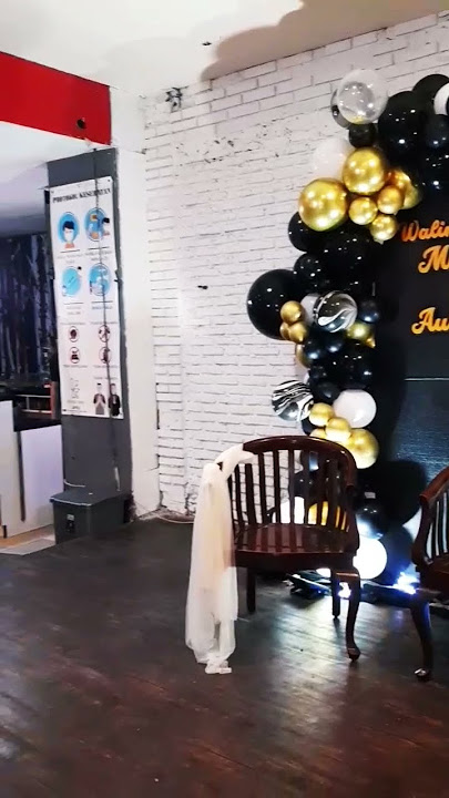 Backdrop Walimatul khitan #khitanan #balon #gold #balondekorasi