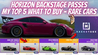 FORZA HORIZON 4 - 5 RARE CARS YOU NEED to BUY from HORIZON BACKSTAGE-MY TOP 5 RARE/exclusive cars!