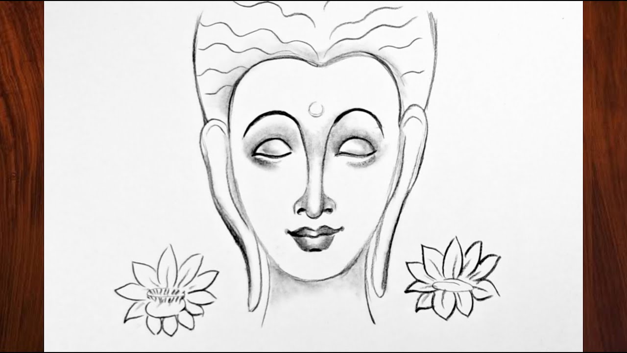 How to draw gautam buddha | Buddha drawing | Easy Lord Buddha Drawing