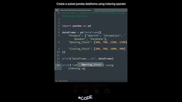 Create a subset pandas dataframe using indexing operator in Python | Python Data Science | Coding