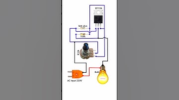 Diy ac voltage regulator | BT 136 Triac 220V ac voltage regulator diagram #shorts #pbexperiment