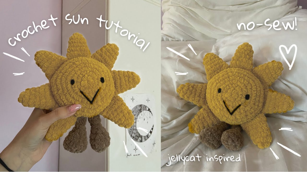 Crochet jellycat inspired sun | no-sew tutorial