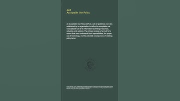 AUP - Acceptable Use Policy - Security+