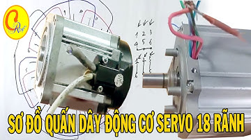 Sơ đồ quấn dây động cơ SERVO loại 18 rãnh 3 pha .