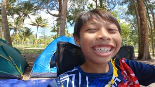 Berkhemah di tepi pantai Air Papan, Mersing Johor | Vlog 056