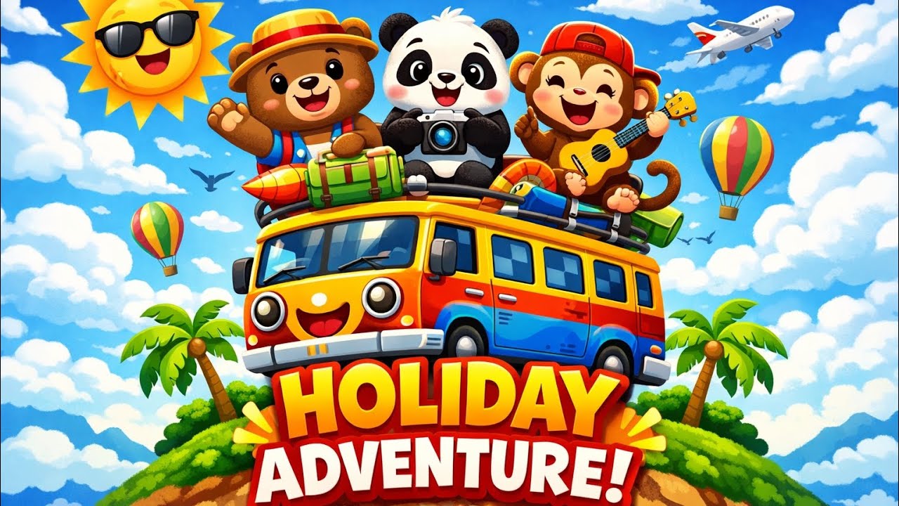 Cute Animals on Holiday Bus 🚌 | Dudi dudi dam Dam 