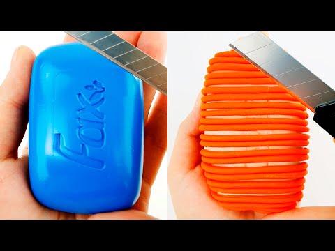 Soap Carving ASMR/Very Satisfying and Relaxing Video/Relaxing Soap Sounds ASMR (no talking) / P018