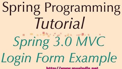 Spring 3.0 MVC Login Form Example