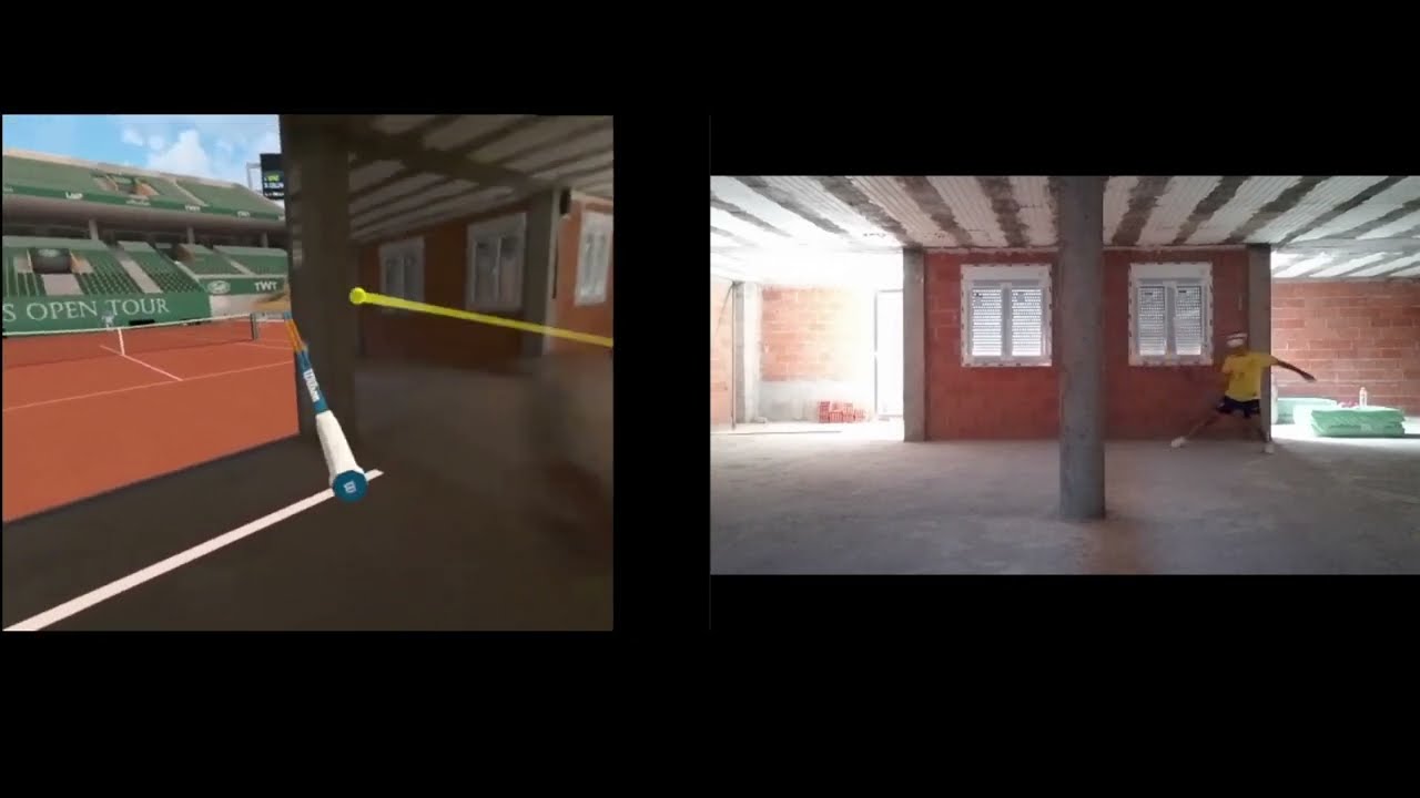 First person tennis- Roland Garros movimiento real meta quest 3