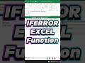 Stop #N/A in Excel — Use IFERROR