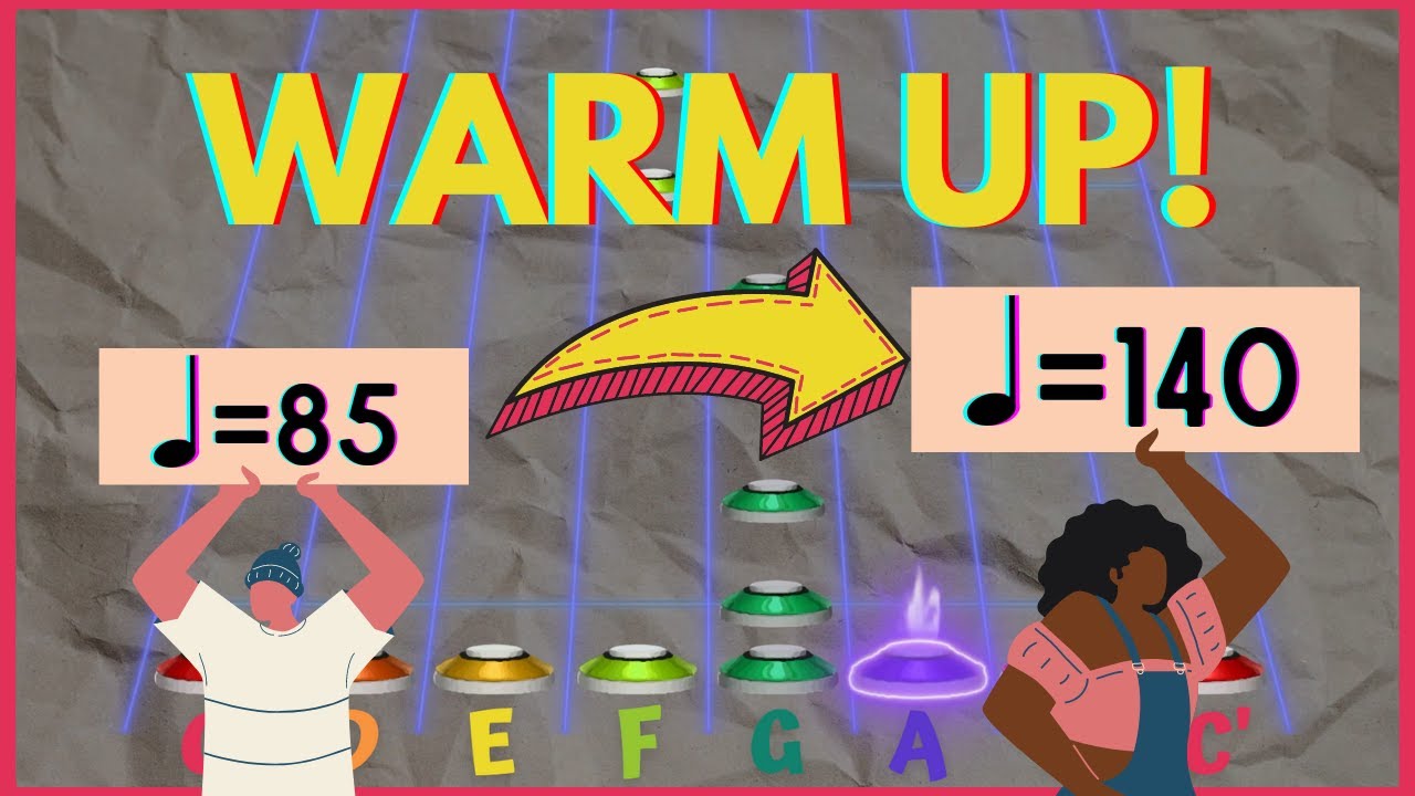 WARM UP for Boomwhackers, HandBells, xylophone. Explore 8 different